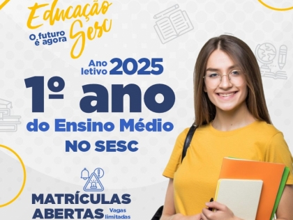 Escola Sesc em Palmas conta com 1 ano do ensino mdio